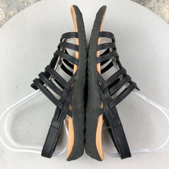 BOC Women's Size 7M Melva Black Faux Leather Open Toe Strappy Slingback Sandals - Picture 8 of 14